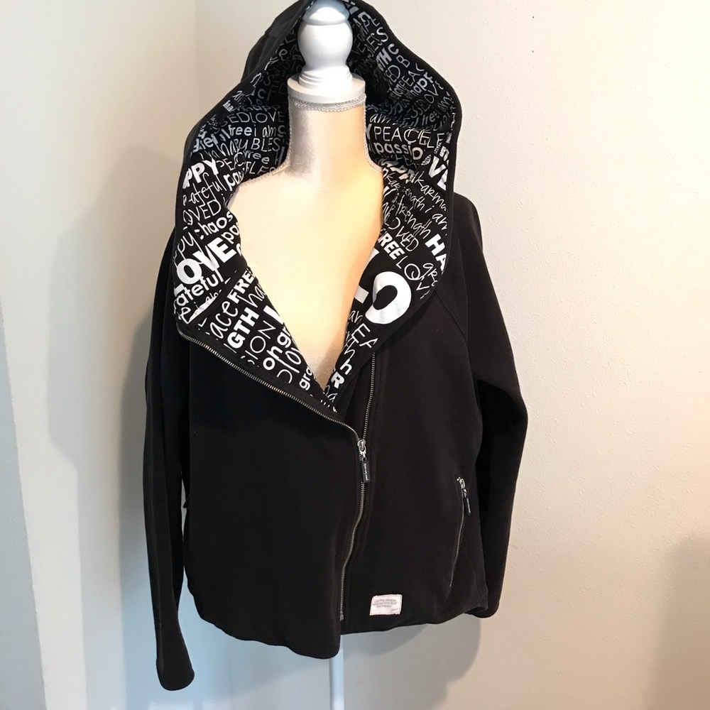 Peace Love World hi low hoodie